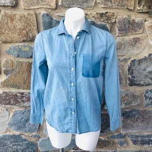 Madewell Denim Shrunken Ex-Boyfriend Shirt